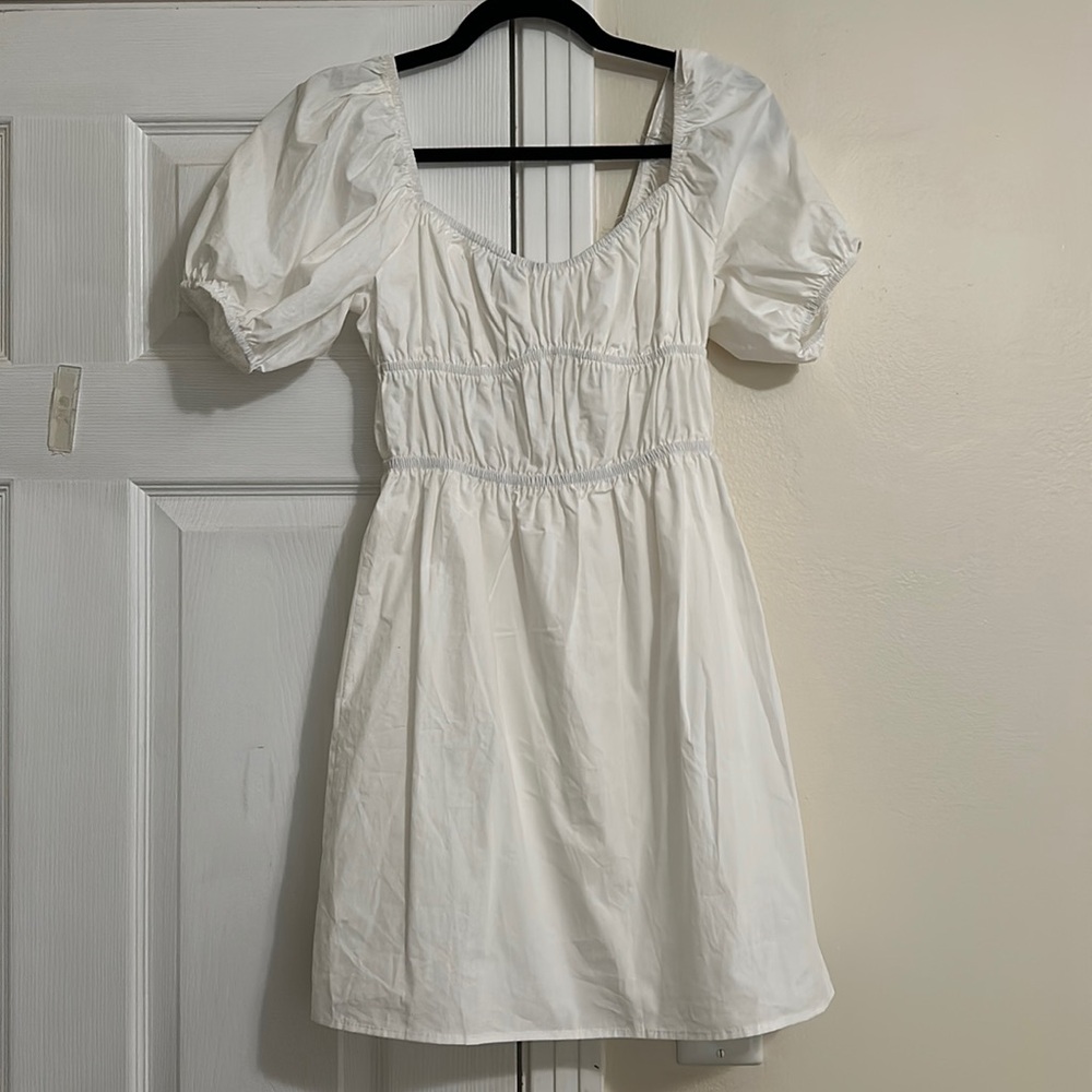 White mini dress